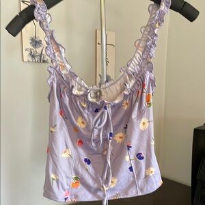 Urban Outfitters Lavender Floral Tank Top